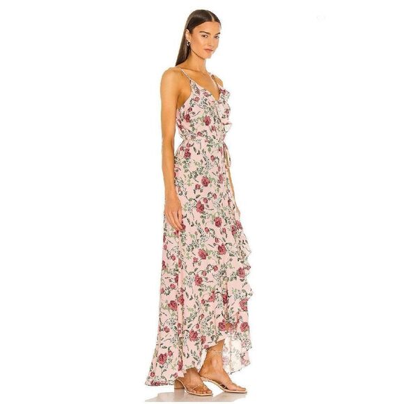 Yumi Kim Meadow Wrap Maxi Dress in Fortune Teller Blush Size XL - Picture 3 of 12